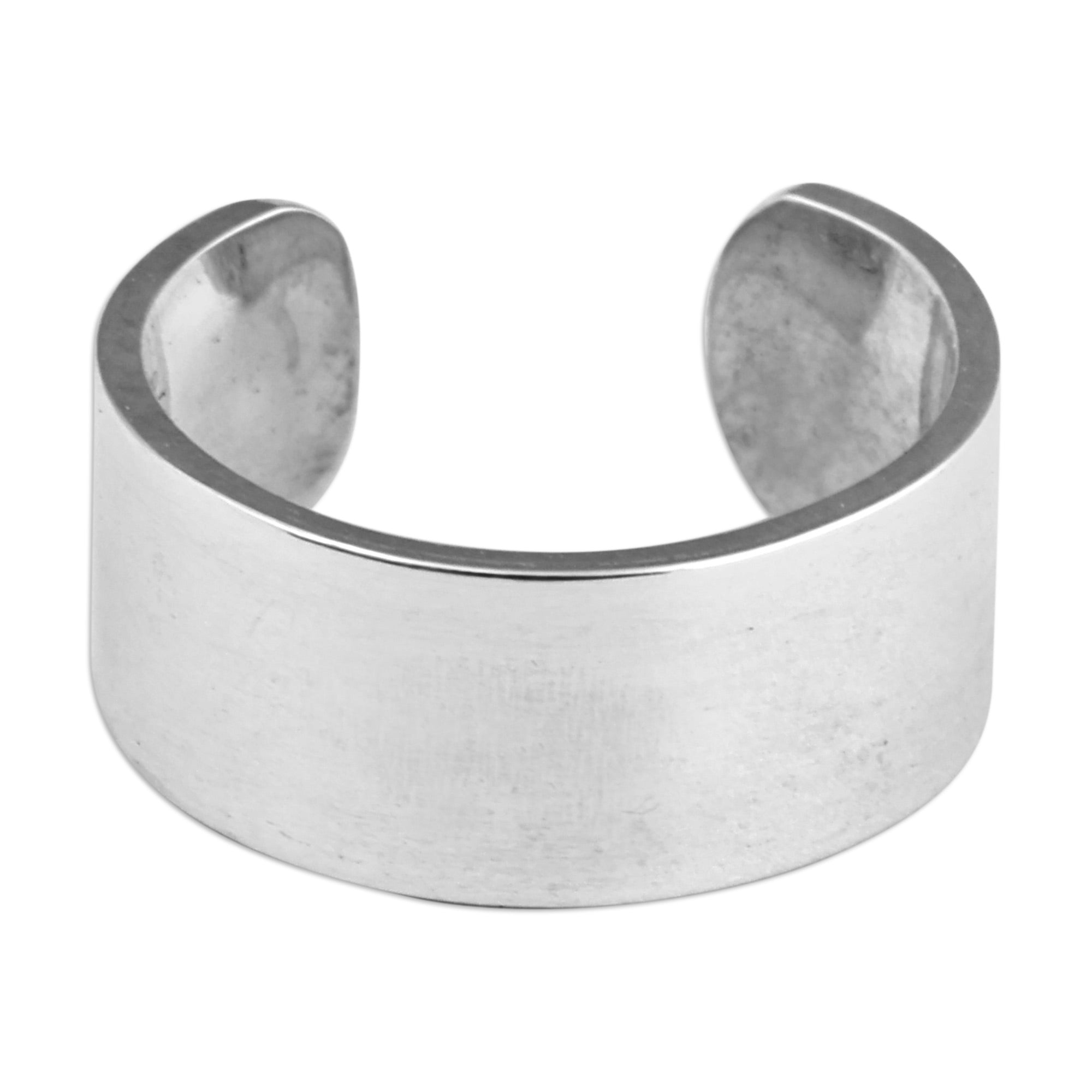 High Polished Sterling Silver Ear Cuff from Armenia - Minimalist Me