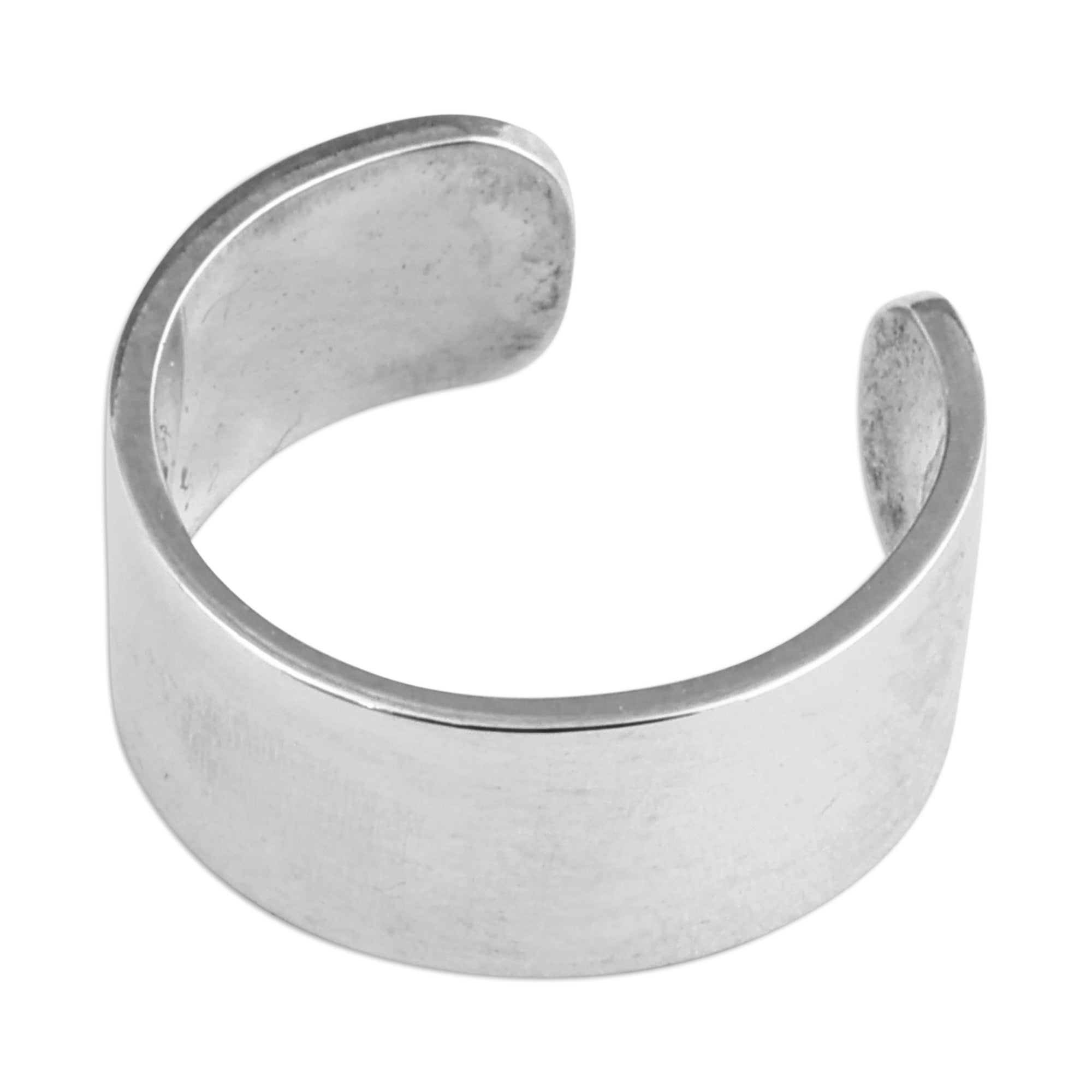 High Polished Sterling Silver Ear Cuff from Armenia - Minimalist Me