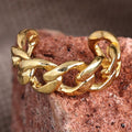 Cable Chain-Shaped Gold-Plated Ear Cuff from Armenia - United Triumph